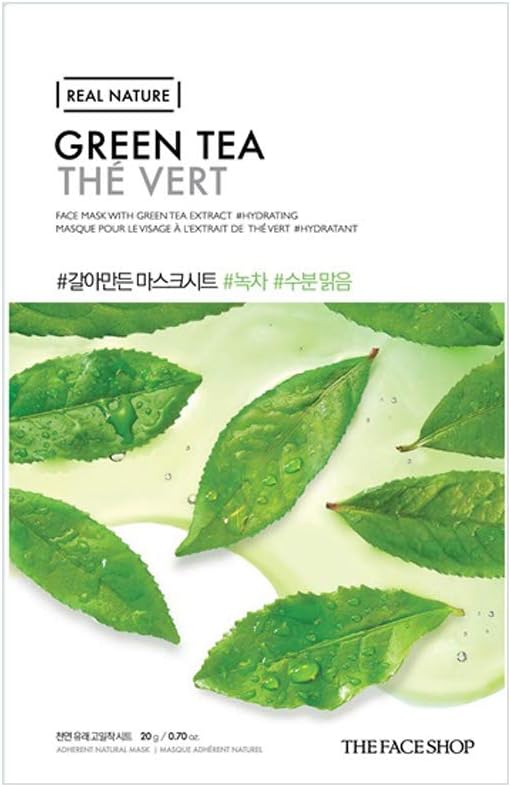 The Face Shop - Real Nature - Green Tea Face Mask Sheet - refreshed and revitalized (1 pack - 20 g)
