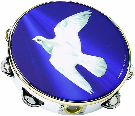 Remo TA-9108-18 Praise Tambourine - Religious Dove, 8"