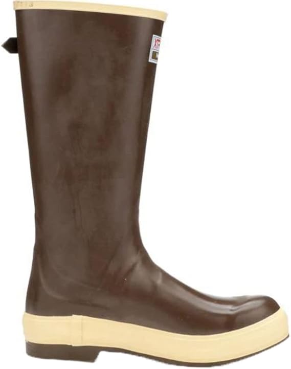 XTRATUF Mens Fishing Watertight Latex Neoprene Arch Support Slip Resistant Traction Legacy Boots, 15in w/Side Gussets - Plain Toe, Brown, 3
