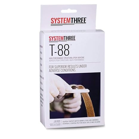 System Three T-88 Epoxy Adhesive, 1 Pt Bottle, Amber