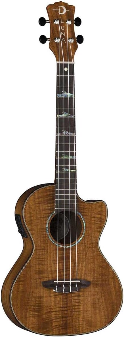 Luna High Tide Koa Tenor Acoustic Electric Ukulele with Gigbag