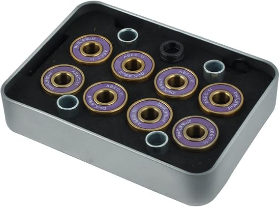 Longboard Skate Ball Board Kick Scooter Inline Roller Skates Skateboard Bearings 8pcs w Case