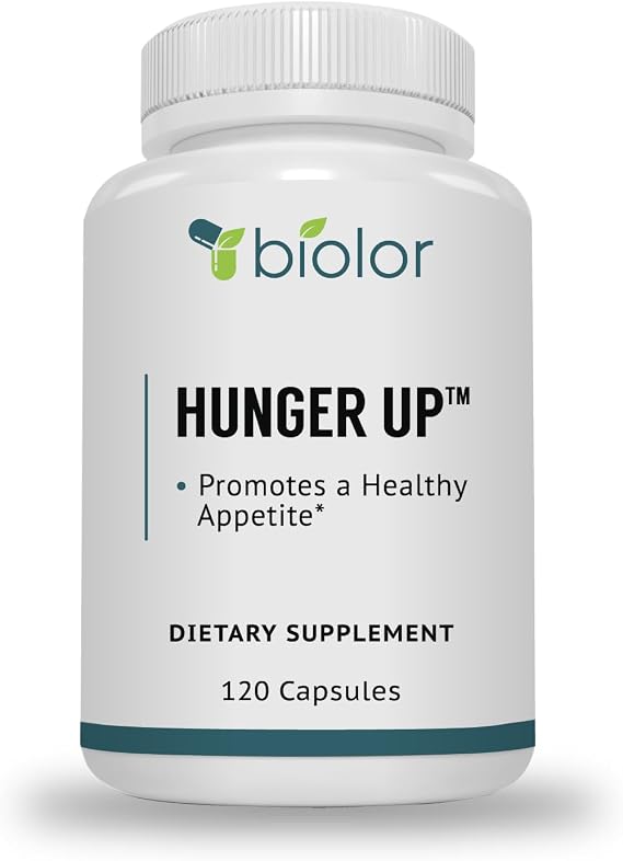 Biolor HungerUp Appetite Booster with Fenugreek Extract for Weight Gain | Appetite stimulant to increase appetite and help gain weight; weight gain pills, no artificial fillers; 120 caps