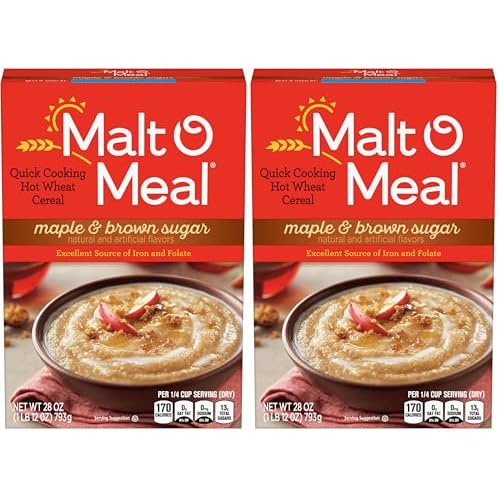 Malt-O-Meal Company Maple Brown Sugar Cereal, 28 oz Pack of 2