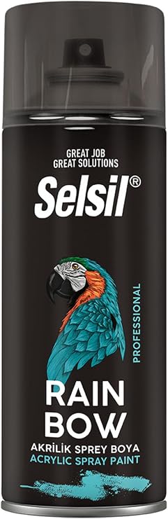 Selsil Rainbow Akrilik Sprey Boya 400 ml - Hızlı Kuruyan, Yüksek Kapatıcı Akrilik Boya - Metal, Ahşap, Plastik ve Hobi Yüzeyleri İçin RAL Renk Seçenekli Profesyonel Sprey (Karmen Kırmızı - RAL3002)