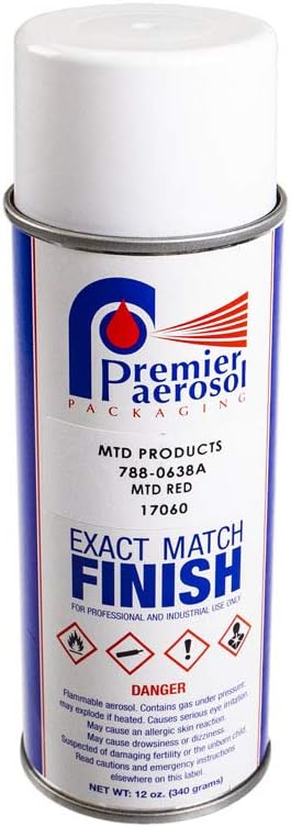 Genuine OEM Red Spray Paint MTD Troy Bilt White Outdoor 788-0638A