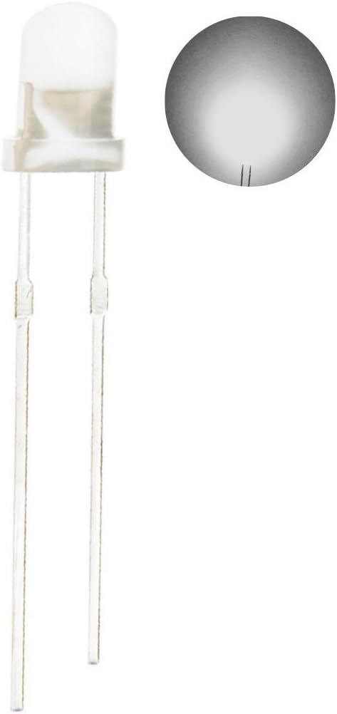 100pcs Ultra Bright 3mm LED Light Emitting Diode Diffused White