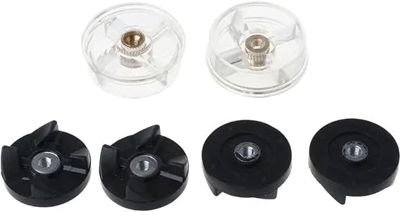6pcs Replacement 2 Plastic Gear Base 4 Rubber Gear,Compatible For Magic, Bullet Spare Parts Mar28