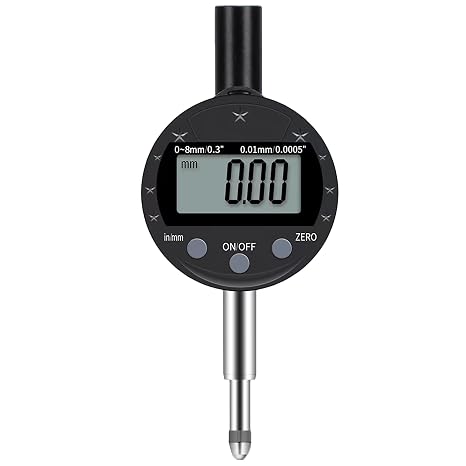 Digital Probe Indicator Electronic Digital Dial Indicator | Dial Test Gauge High Resolution: 0.0005 inch/0.01mm Tool,for Lathe Shop Woodworking(zg)