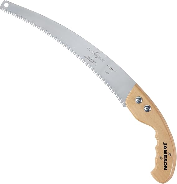 Jameson HS-13TE-WH 13" Tri-Cut Hand Saw with Wood Handle Professional-Grade Pruning Saw for Clean, Precise Cuts