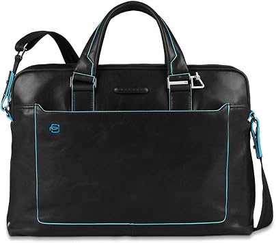 Piquadro Double Handle Computer Briefcase, Black, One Size