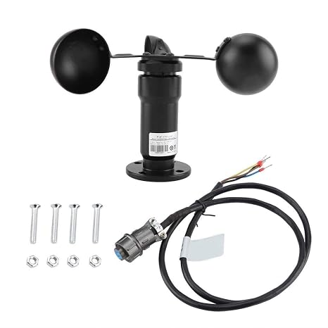 Aluminum Alloy Wind Speed Sensor - 3 Cup Anemometer with 0-10V Output