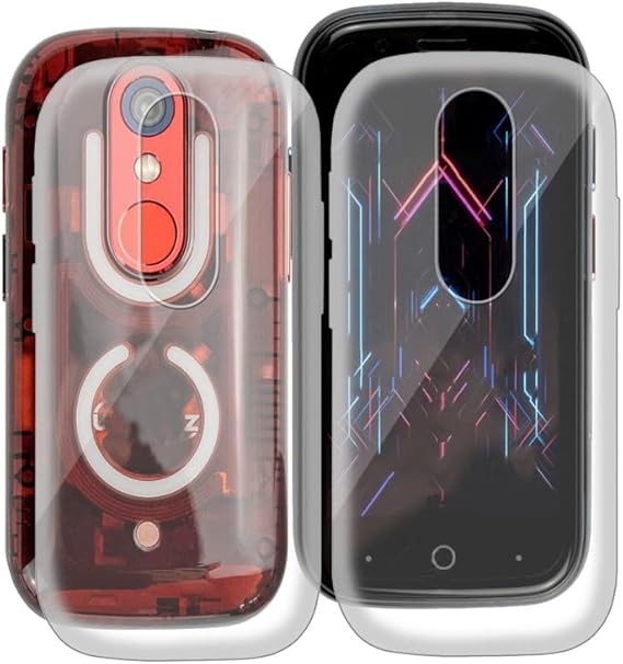 Phone Case for Unihertz Jelly Star (3.00 Inch), Silicone Shockproof Shell Bumper Cover, Clear + Cute Pattern Design Case for Unihertz Jelly Star [Ultra-Slim X Anti-Yellowing] - [2 Pieces]