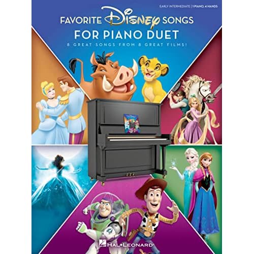 Favorite Disney Songs for Piano Duet | Piano Sheet Music Songbook for Early Intermediate Players | 1 Piano 4 Hands Duet Arrangements | Disney Music Book for Students and Teachers Paperback January 1, 2019