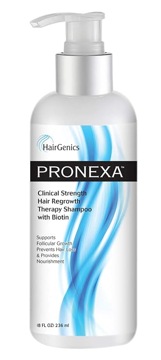 Hairgenics Pronexa Clinical Strength Hair Growth & Regrowth Therapy Hair Loss Shampoo With Biotin, Collagen, and DHT Blockers for Thinning Hair, 8 fl. oz.