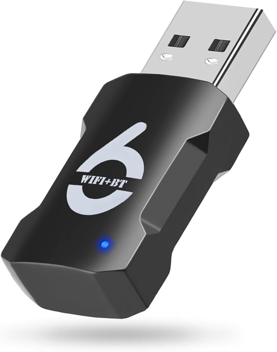 WiFi Adapter for Desktop PC, USB WiFi Bluetooth 2in1, Dual Band 2.4G/5G Wireless Network Adapter, Bluetooth 5.3, 900Mbps, WPA3, Windows 11/10 Compatible