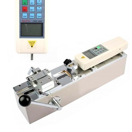 Digital Force Gauge, Manual Horizontal Digital Push-Pull Meter 500N Digital Force Meter Pull Force Gauge Wire Harness Tensile HPH Pull Force Tester Equipment,150MM Effective Travel