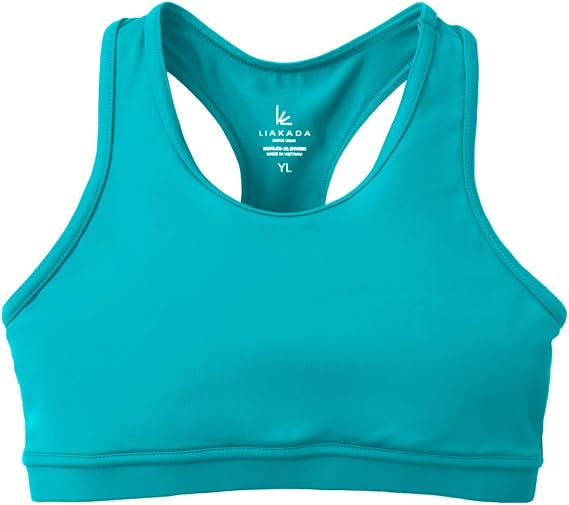 Liakada Dancewear Womens Basic Racerback Sports Bra with Removable Bra Cups Gym, Yoga, Pilates, Cheer!