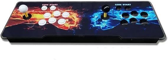 Box DX 10888 In 1 Retro Arcade Console With RGB Light Panel 8 Way Joystick 16 Buttons 720P HD Home Gaming System Family Entertainment Double Fist Pattern Arcade Machine 