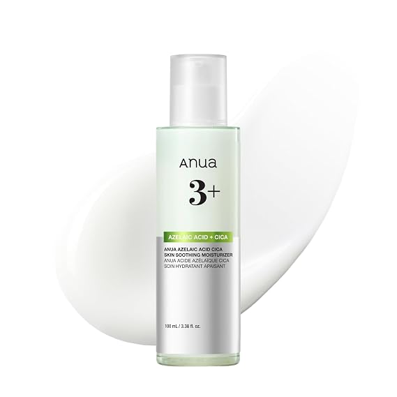 ANUA Azelaic Acid CICA Skin Soothing Moisturizer, 3.38 fl oz | Lightweight & Redness Relief, For Acne Prone Skin, Fragrance Free, Korean Skincare