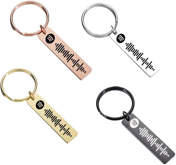 Spotify Code Keychain, Personalized Music Code Gift for Music Lovers, Custom Spotify Code for Birthday, Anniversary, Valentines Day