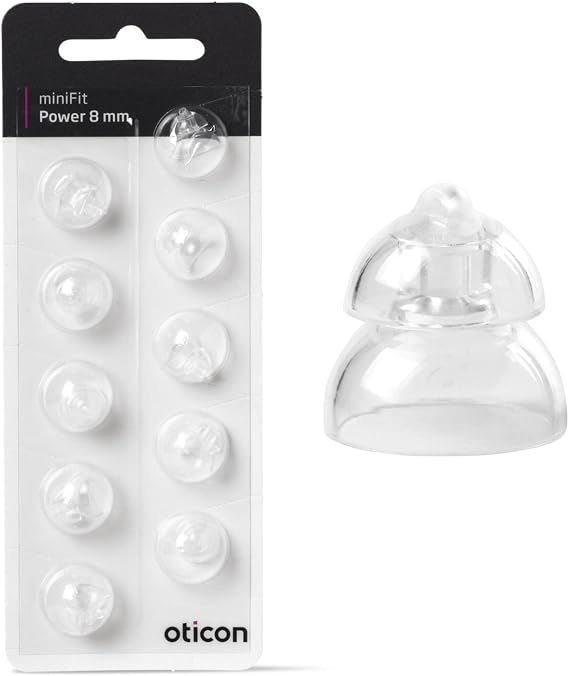 Oticon Replacement Domes for MiniRite Hearing Aids (8mm Power)