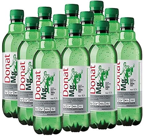 BEST MOMENT Magnesium Water - Naturally Sparkling, 500mg Magnesium in 500ml, 12x0.5L Bulk Pack