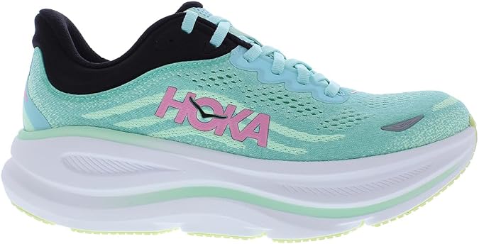 HOKA Bondi 9 Womens Shoes Size 7.5, Color: Blue Spark/Mint Fluorite