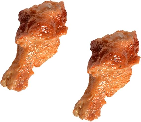4Pcs Artificial Fake Chicken Drumettes Model Simulated Chicken Legs Lifelike Drumsticks Tools for Home Kitchen Restaurant Decoration Table Display Photography Props