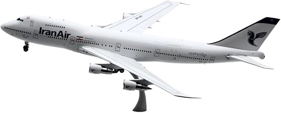 XJBTBA Alloy Collectible Plane 1 200 For Iran Air Boeing B747-200B Diecast Aircraft Jet Model EP-IAH With Stand Planetoy Set