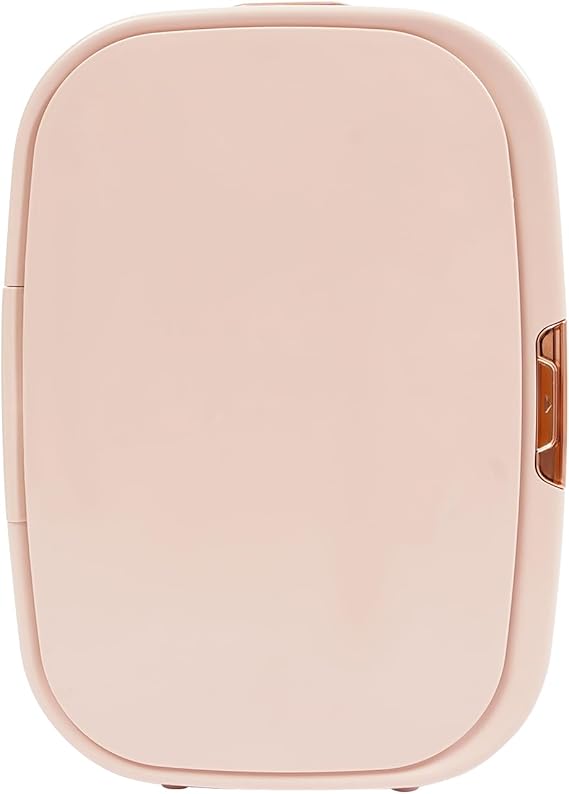 LYNICESHOP Beauty Fridge for Cosmetics Storage,12L Skincare Mini Fridge with Cooling and Heating ,Compact Makeup Refrigerator for Lipstick, Masks, Perfumes (Pink/White) (Pink)