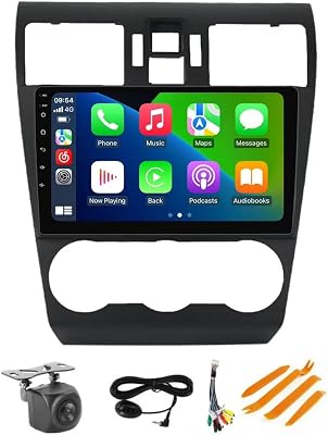 Upgrade Radio for Subaru Forester WRX Impreza 2013 2014 2015: 8128GB 8Core 9 QLED Touch Screen Head Unit GPS Navigation with Car-Play & Android AutoSWCDSPFMAM5G WiFi