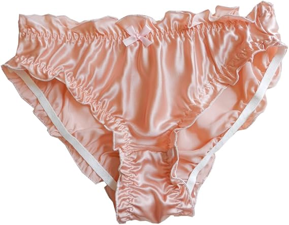 Women 100% Silk Panties Flouncing Bikini Briefs