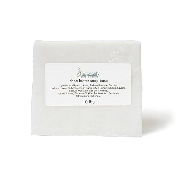 Soapeauty Melt & Pour Shea Butter Glycerin Soap Base | Moisturizing DIY Soap Base for Bar Soap & Soap Molds | 10 lb