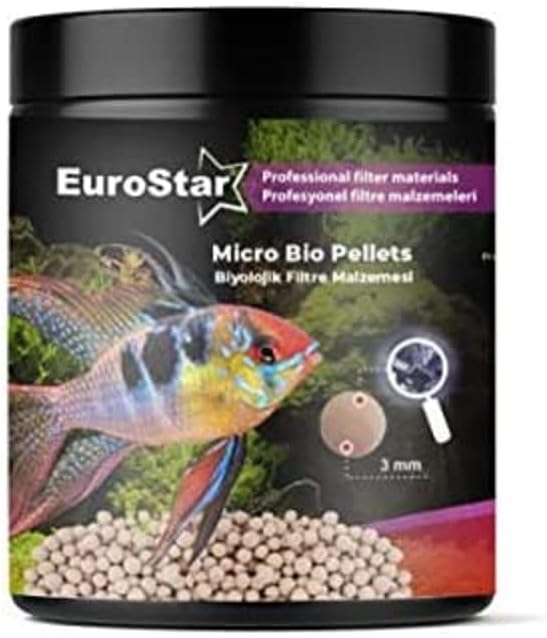 Eurostar Micro Bio Pelets Biological Filter Cleaning Material for Aquarium, 1 L [Energy Class A]