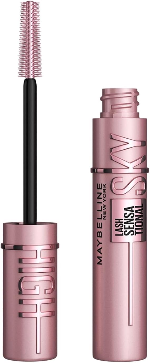 Maybelline Mascara, Lash Sensational Sky High Volumizing Thickening, Black | With Bamboo Extract, Eyelash Lengthening, Flake-Free Formula, Washable Mascara, Full Volume