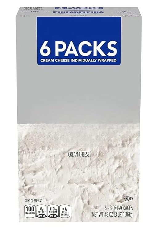 Original Cream Cheese is made with fresh milk and cream, made with five simple ingredients. It's perfect for making rich, creamy cheesecake for any get-together or occasion. Discover just how easy it is to make a cheesecake. You can also try it for other delicious recipes like dips, appetizers and cream cheese frosting. Each box contains six eight-ounce original cream cheese blocks. [48 oz , 3 lb ] 6 pk .