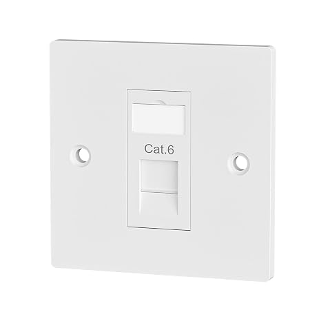 iwillink 1 Port RJ45 Socket Faceplate Wall Plate, 1 Pack