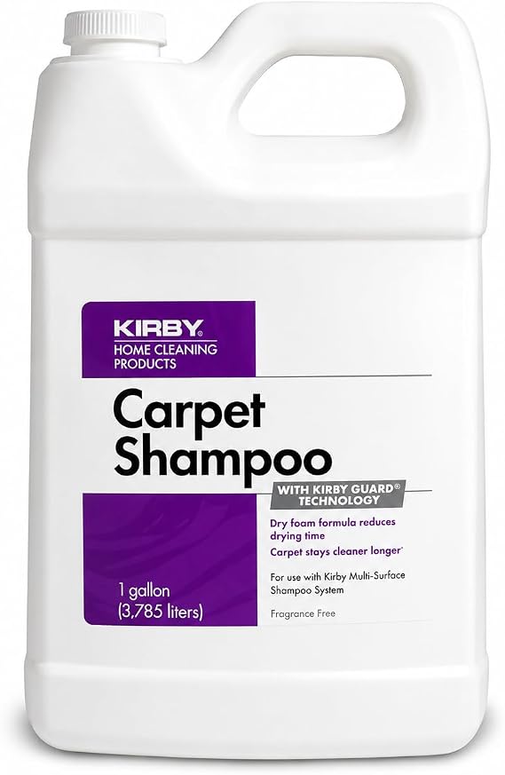 Kirby Carpet Shampoo Guard Technology, Fragrance Free, 1 Gallon, Deep Cleaning Formula Multi-Surface Shampoo Systems