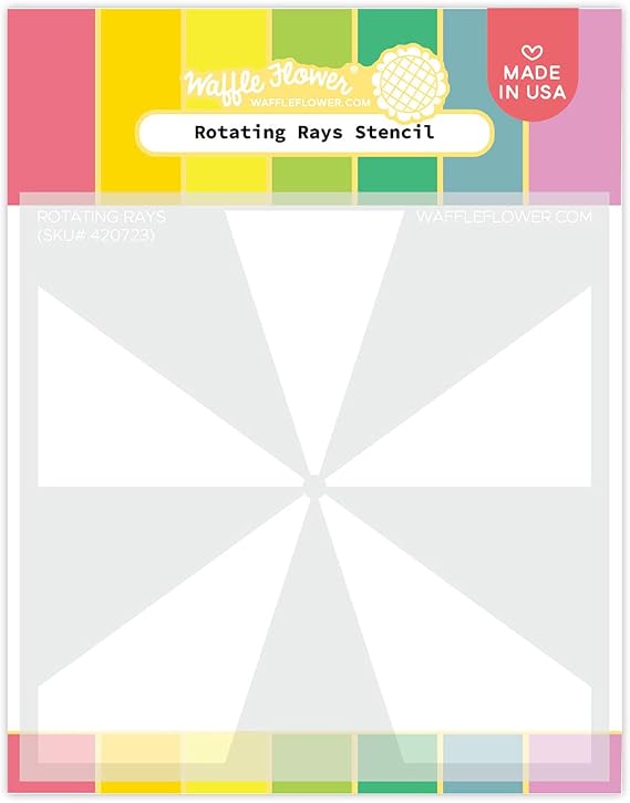 Waffle Flower Rotating Rays Stencil