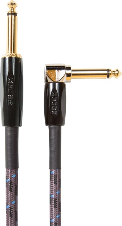 BOSS 10-Feet (3m) Instrument Cable, Straight/Angle 14 Jack (BIC-10A)