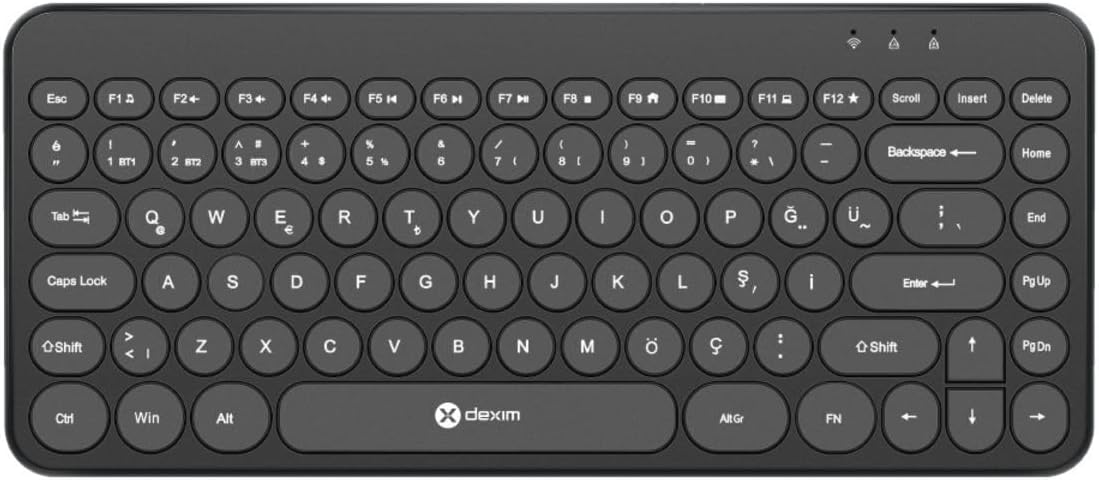Dexim Kbw002 Turkish Bluetooth Q Keyboard with Stylish and Convenient Battery with Retro Typewriter Look - Dkb0003