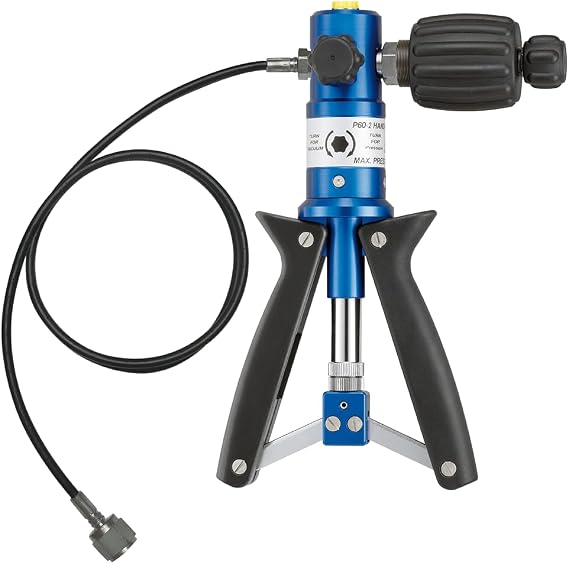 Pneumatic Hand Test Pump & Hose Only -13 to 870 PSI (-0.95-60 Bar) Pressure Range Pressure and Vacuum Portable Calibration Tool with Fine Adjustment Valve, Quick Coupling Hose - P60 - SIKA