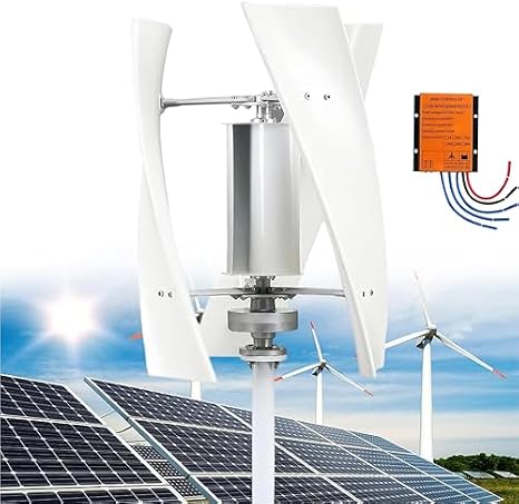 Wind Turbine Generator, 12V/24V/48V AC Wind Turbine Kit 5000W/9000W Wind Power Generator With MPPT Controller 3 Nylon Fiber Blades for Terrace, Marine, Motor Home, Boat,5000W-24V