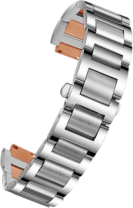 Stainless Steel Lug End Watchband For Cartier Ballon Bleu Series 20 * 12mm 18 * 11mm 14 * 8mm W6920046 Straps Women Men Bracelet