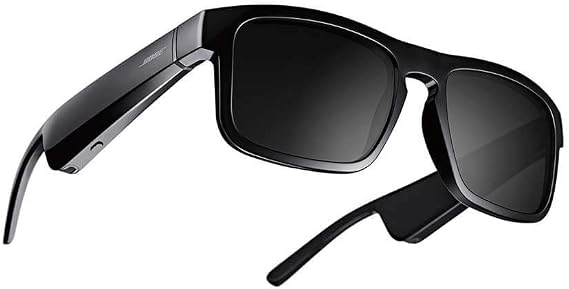 Bose Frames Tenor, Smart Glasses, Bluetooth Audio Sunglasses, with Open Ear Headphones, Rectangular, Black
