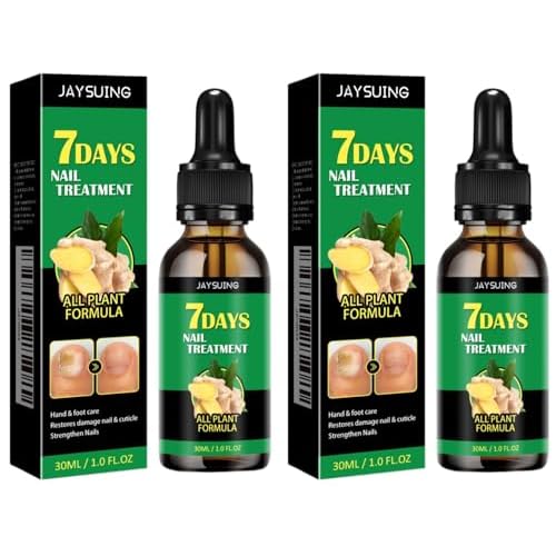 7 Days Ginger Nail Treatment, 7 Days Ginger Foot Care Spray 2-Pack, Repair Weak, Brittle Nails with Natural Ginger Extract, Hydrating Formula for Stronger, Healthier Nails in 7 Days