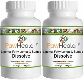 Dissolve Herbal Formula - 2 Pack - Fatty Lumps & Bumps Remedy for Dogs & Pets - 100 Grams Powder/ea