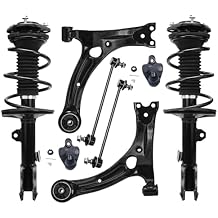 Detroit Axle - 1.8L Front 8pc Suspension Kit for 2009-2013 Toyota Corolla 2011-2013 Matrix, 2 Struts w/Coil Spring 2 Lower Control Arms 2 Lower Ball Joints 2 Sway Bar Links Replacement