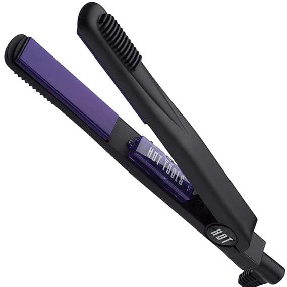 Hot Tools Professional Ceramic + Tourmaline Lightweight Flat Iron, 1 Inch